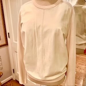 Theory softest lamb skin leather & wool sweater!